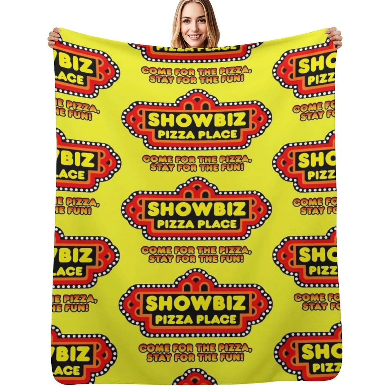 Showbiz Pizza manta fundas de cama de felpa para mantas de invierno para mantas de bebé