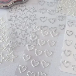 3D Star Heart Shaped Pearls Crystal Stickers Kids DIY Self Adhesive Jewel Crafts Sparkly Rhinestone Stationery Stickers Girls