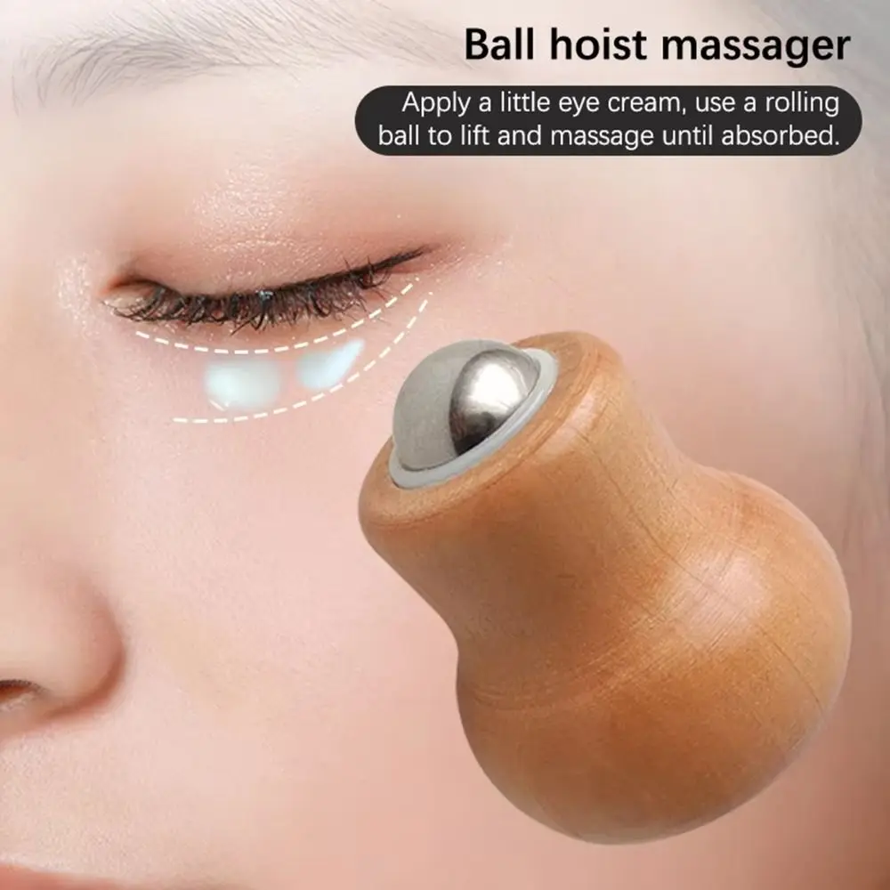 

Ручной мини-массажер для лица, деревянный ролик для расслабления мышц, инструмент для акупрессуры, массажная палочка для снятия стресса, скребок для массажа.