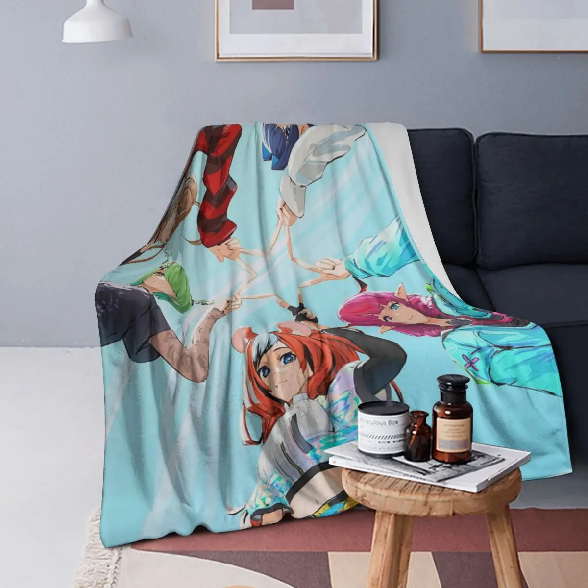 

Одеяло Hololive, мягкое теплое фланелевое одеяло, покрывало для кровати, гостиной, пикника, путешествия, домашний диван