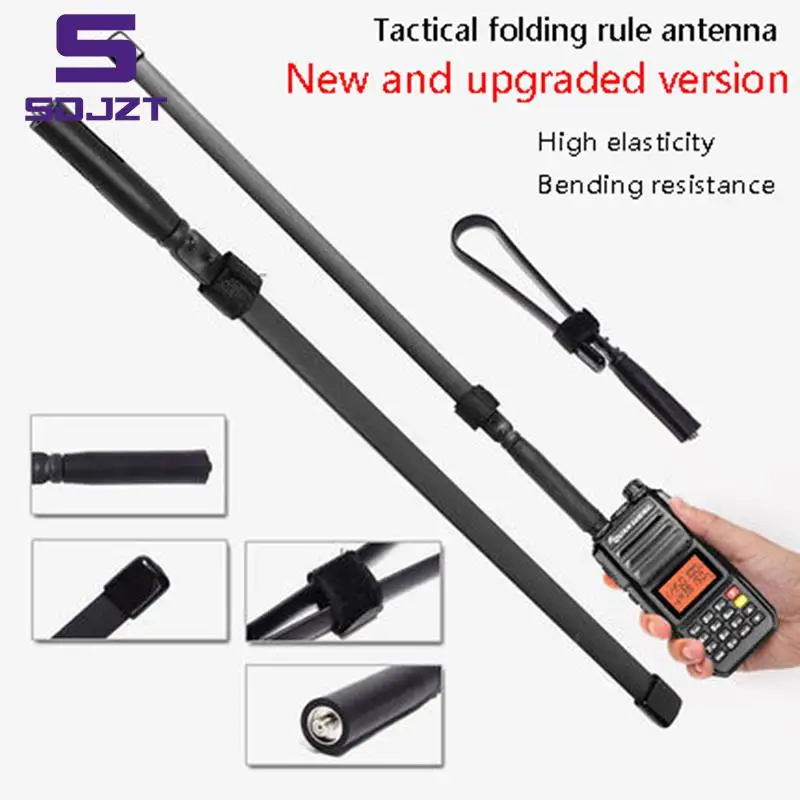 

1Pc 47cm Foldable Antenna SMA-Female VHF UHF for Baofeng UV-5R 9R 6R UV82 Walkie Talkie Radio Signal Boost Accessories