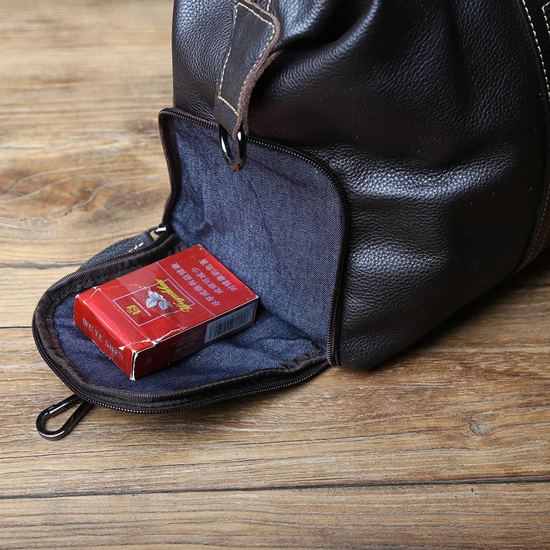 NZPJ Vintage Leder Männer Reisetasche Natürliche Rindsleder Handtasche Lässig Schulter Messenger Computer Tasche Große Kapazität Gepäck Tasche – Detail 10