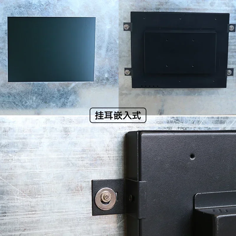 2025 IP65 Waterproof 12 Inch Portable Wall Mount USB Touch Screen LCD Monitor For Industrial Outdoors Cabinet