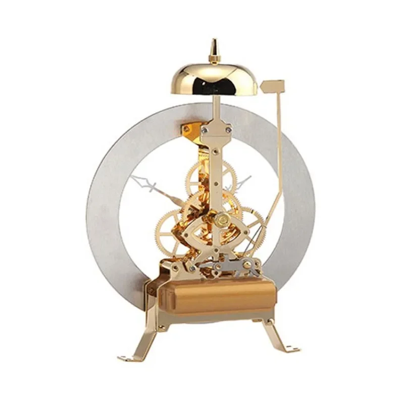 Small Table Clock Metal Vintage Bedside Table Clocks Bedroom Office Luxury Mechanical Watches Mini Watch Home and Decoration