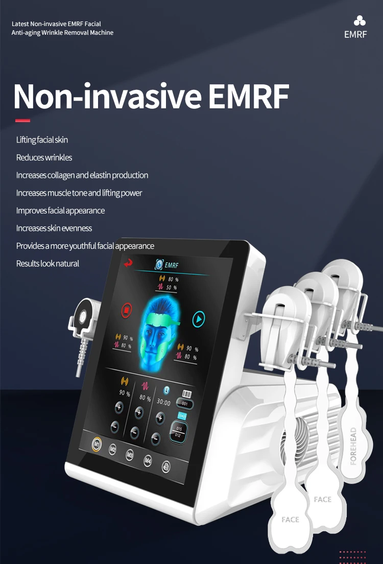 Professional New Wrinkle Removal Machine for Anti-aging Generation Emrf EMS Facial Lifting Massager Device