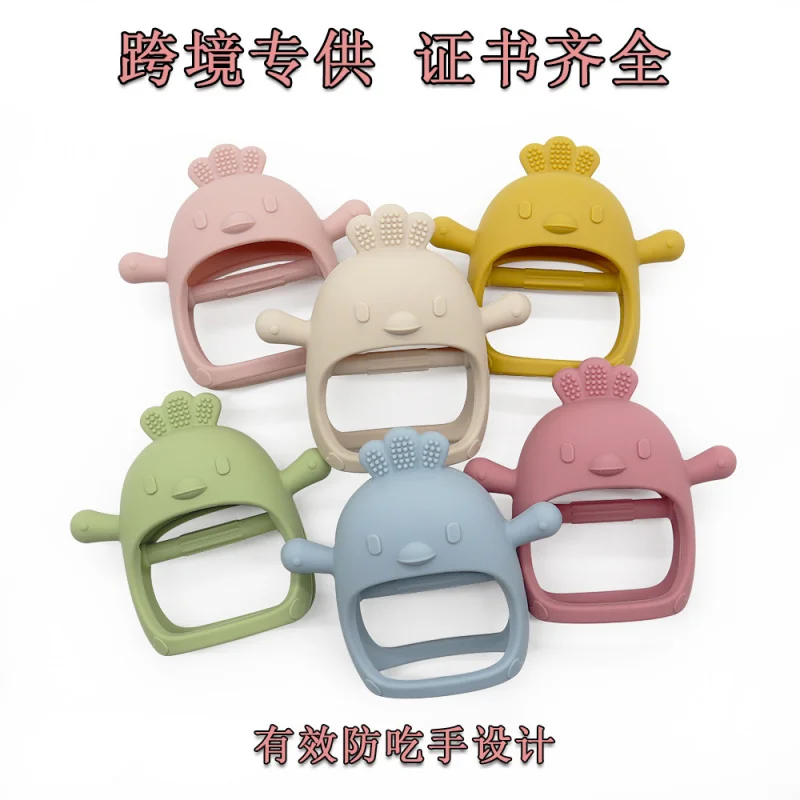 

hot teether prevent hand sucking small mushroom Edible Silicon toys comfort molar Rod