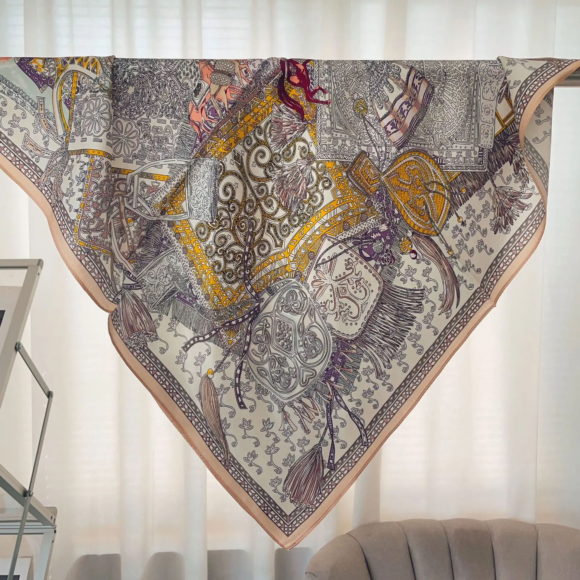 

Мягкий шелковый шарф 65 см, роскошные дизайнерские квадратные банданы, женская одежда, аксессуары для головы, рождественский подарок для влюбленных