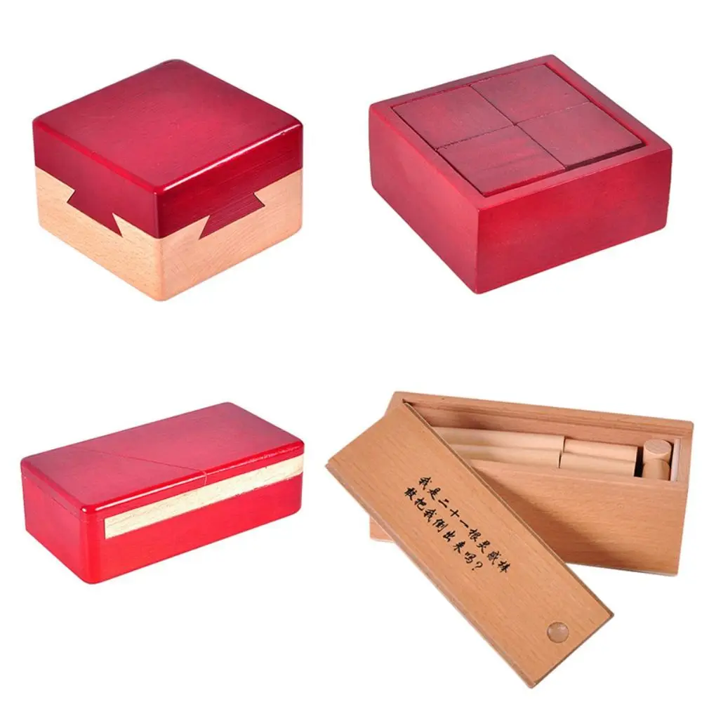 Unlock Wooden Brain Teaser Puzzle Opening Puzzle Box Brain Teaser IQ Puzzle Mind Brain Teaser Wooden Luban Lock