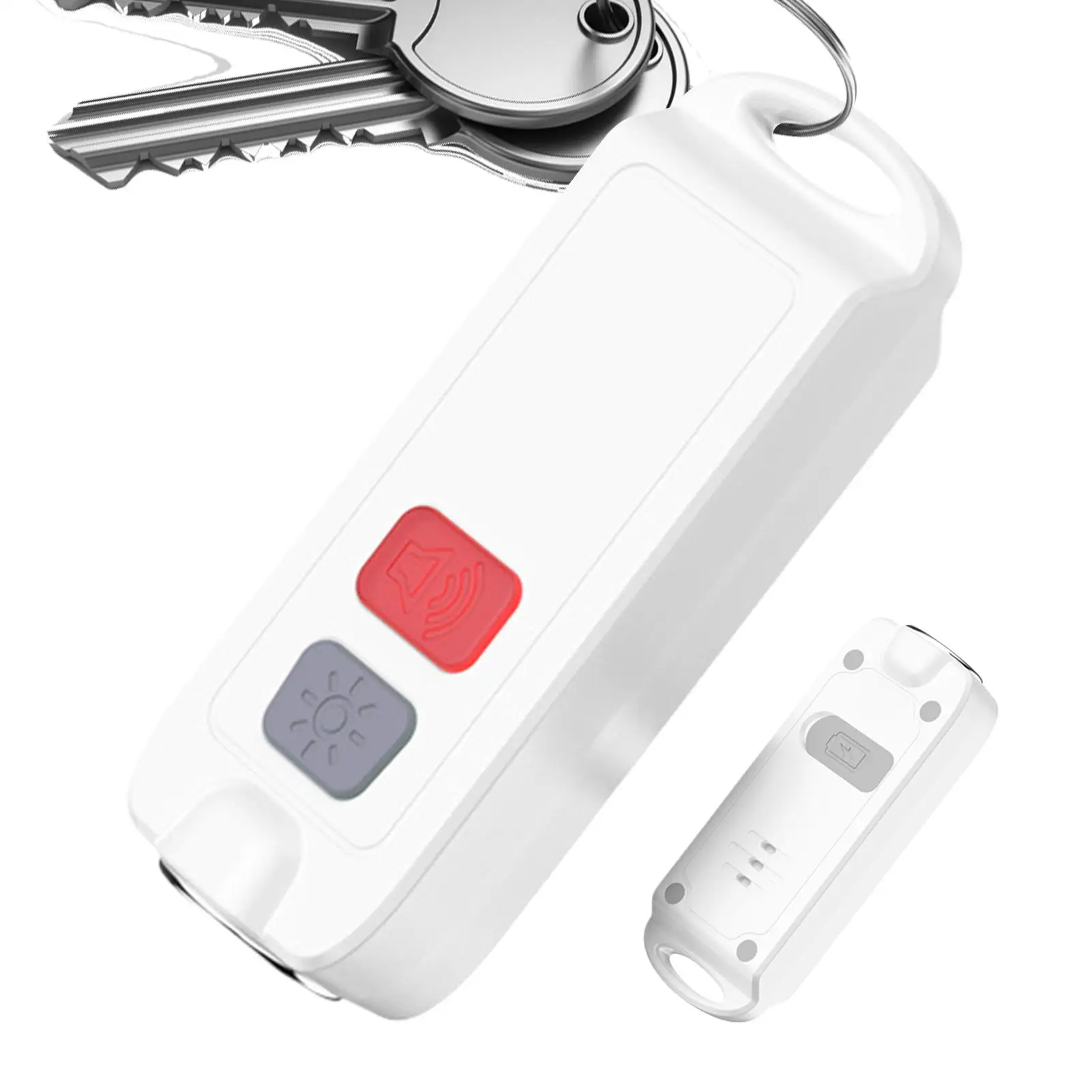 

Персональный брелок для сигнализации со светодиодной подсветкой, сирена 130 дБ, водонепроницаемое перезаряжаемое портативное защитное устройство для прогулок в ночное время