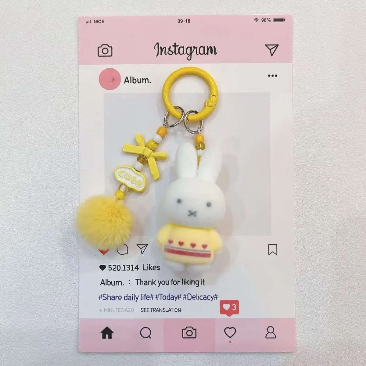 Miffy Niedlicher Kreativer Modischer Plüsch-Schlüsselanhänger Tragbarer Dekorativer Hasen-Anhänger Anime-Taschenanhänger Kawaii Geeignet für Männer und Frauen Geschenke – Detail 6
