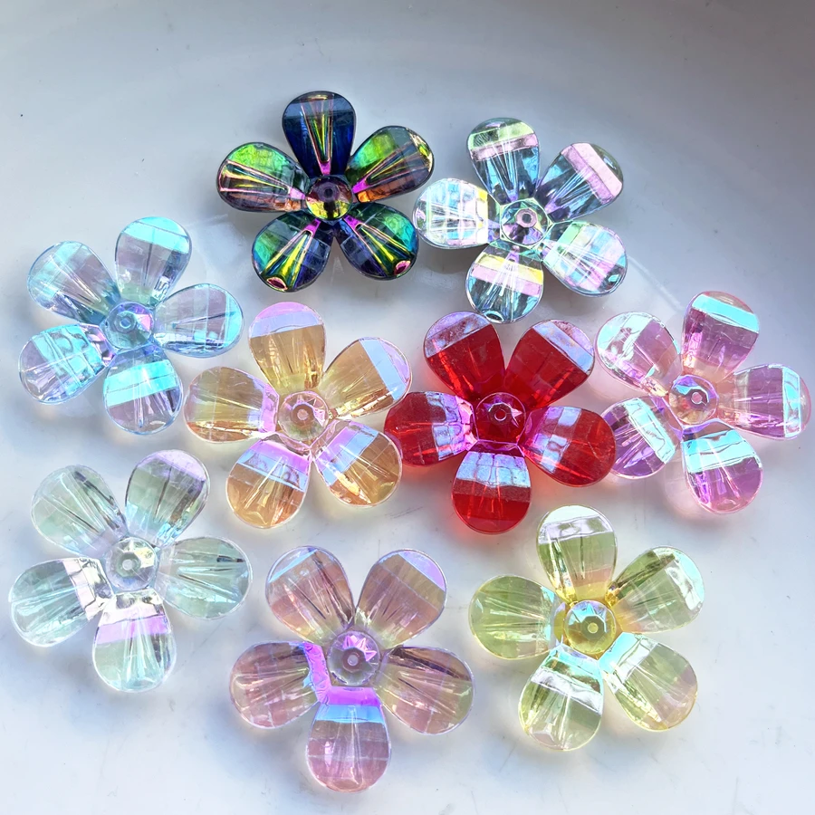 40mm shiny AB floral rhinestones suitable for hairpin dress jewelry home decoration accessories 10pcs/lot