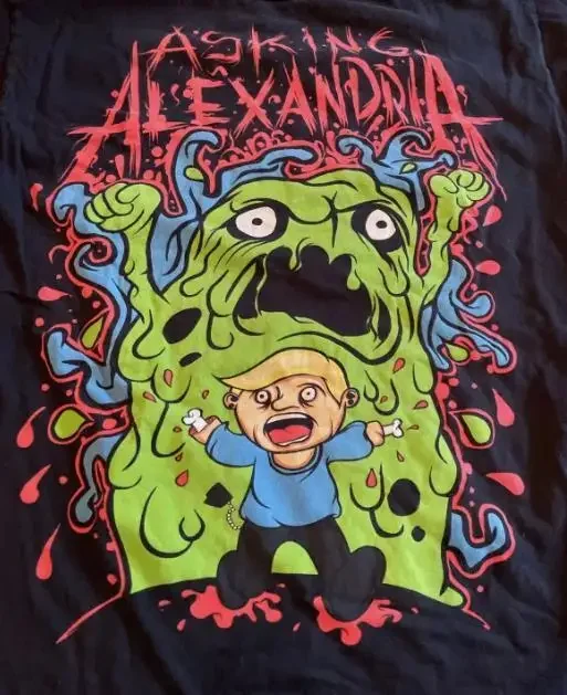 Preguntar a la camiseta de la banda Alexandria, DIVERTIDO, unisex, regalo para mamá, regalo para papá - CALIENTE