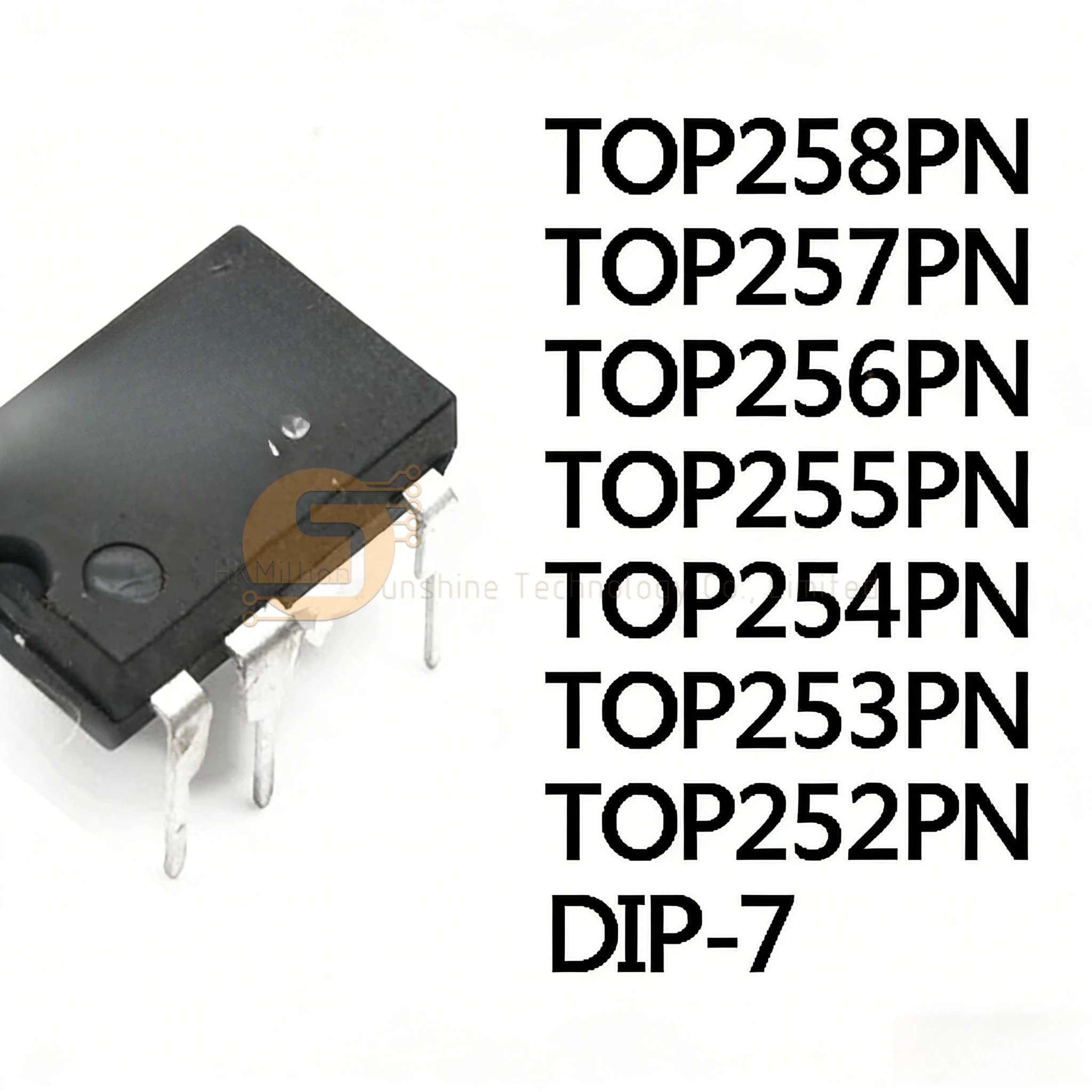 10Pcs TOP258PN TOP257PN TOP256PN TOP255PN TOP254PN TOP253PN TOP252PN DIP-7 IC Chip New