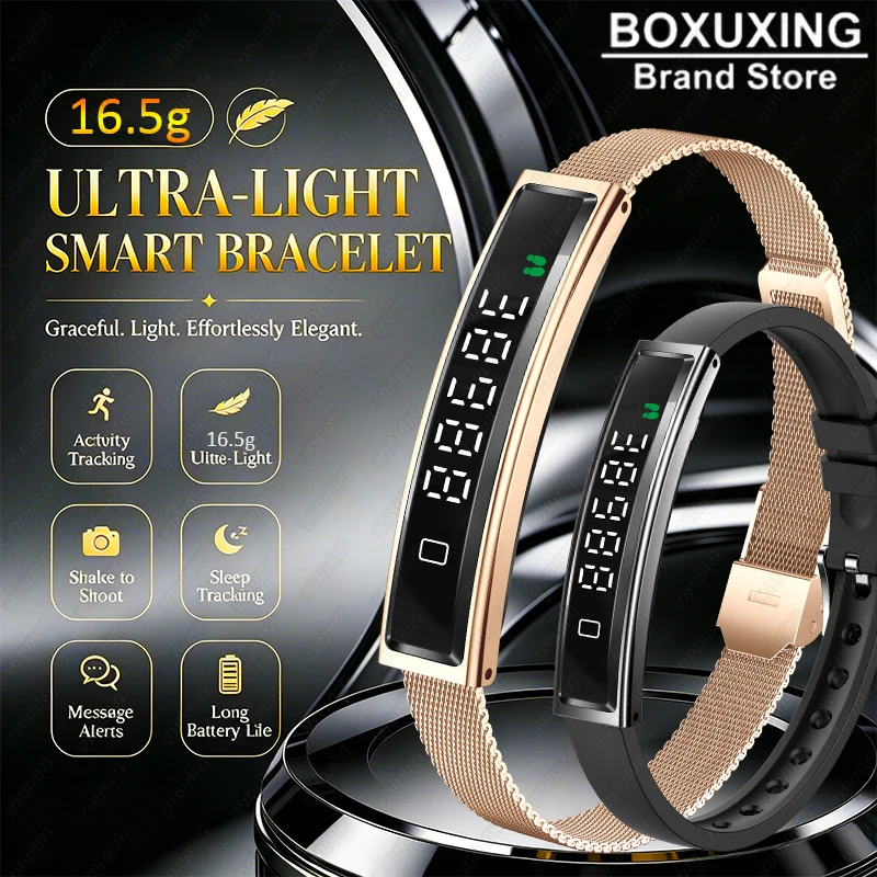 

Fashion Women Smart Bracelet Sport Mode Fitness Tracker Heart Rate Health Monitoring IPX8 Waterproof Smart Watch Men 2026 New