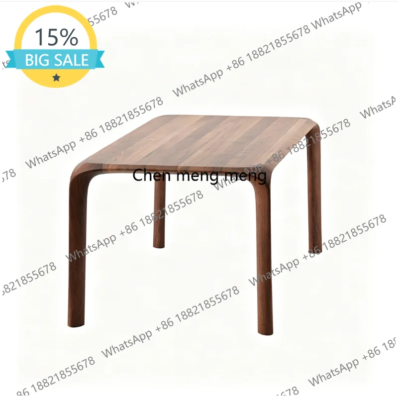 

M45 Medieval simple style solid wood dining table rectangular home desk light luxury log table living room