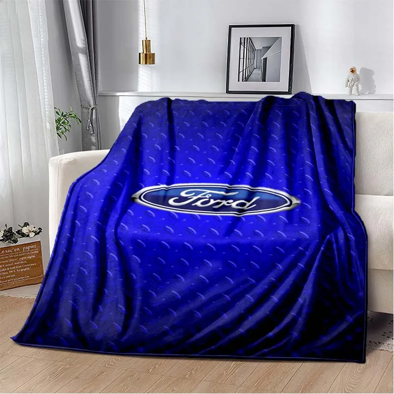 Fashion Sports Car F-Ford Mustang Printed Soft Blanket Living Room Bedroom Bed Blanket Warm and Comfortable Travel Gift blanket