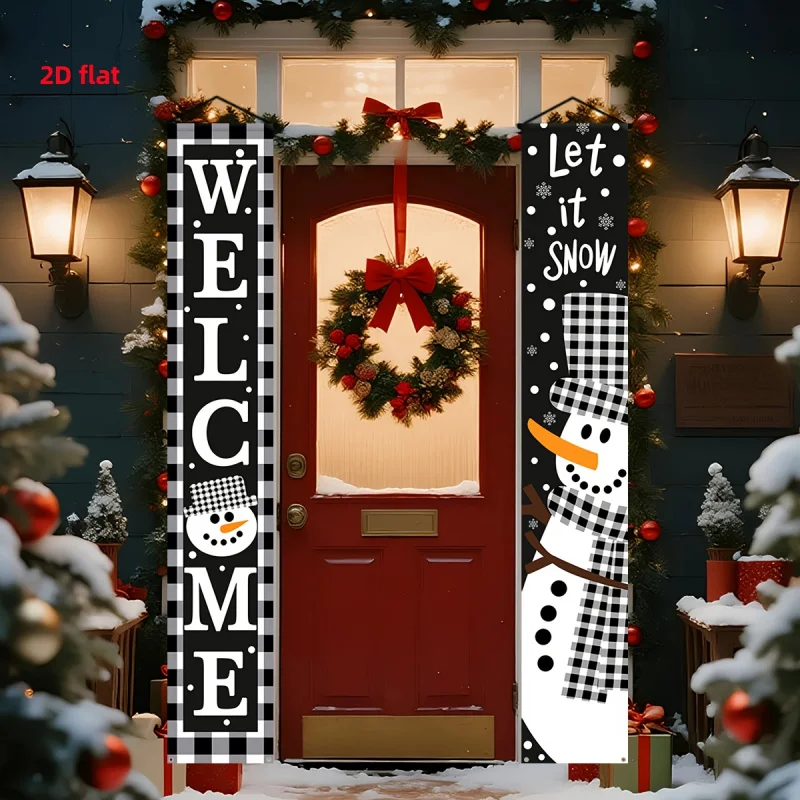 1pc2D شقة، لافتة زينة عيد الميلاد للاستخدام الخارجي والداخلي، المرآب والديكور المنزلي، لا يتطلب إمدادات الطاقة wsj #2
