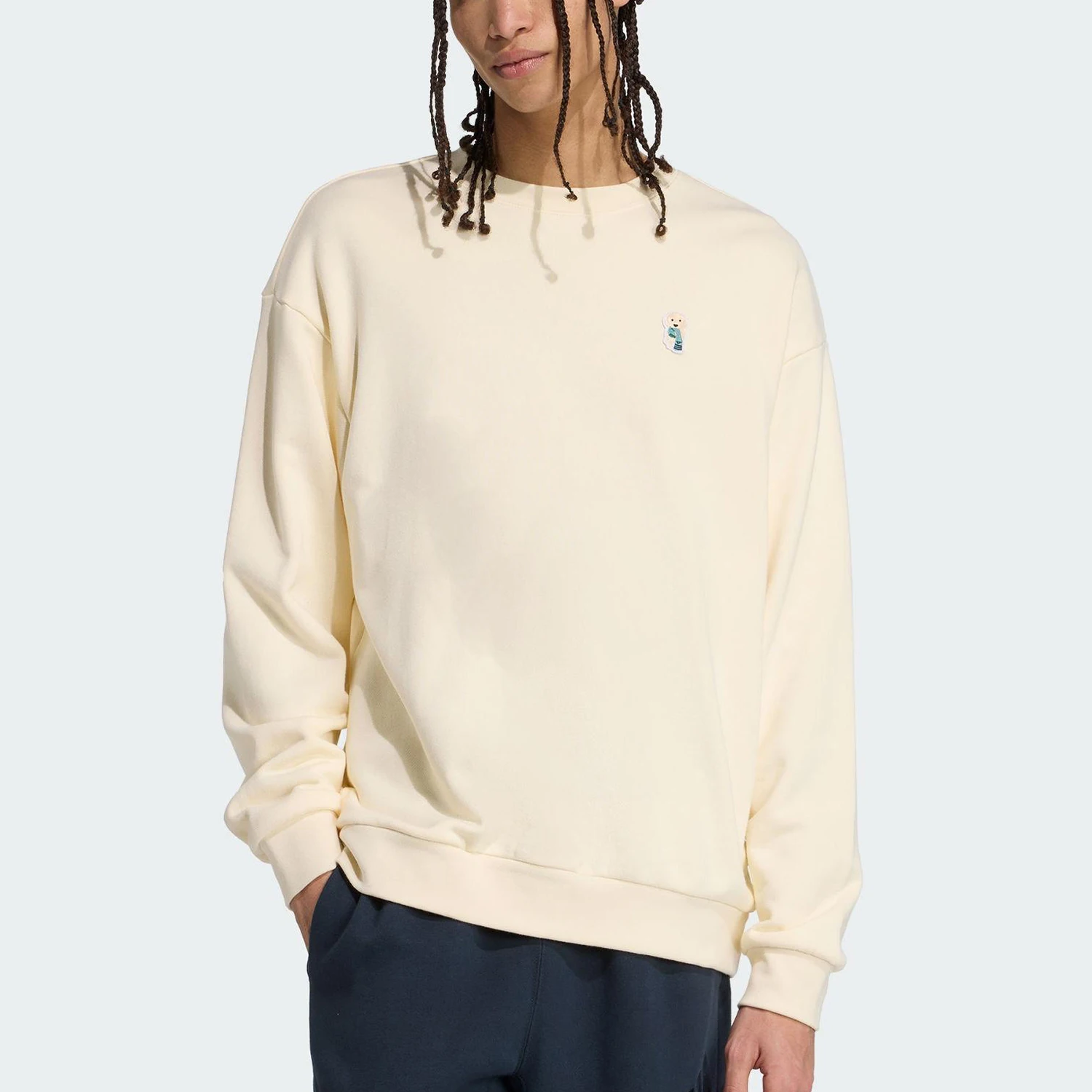 

Мужская свободная повседневная толстовка Adidas Originals с круглым вырезом JX1085