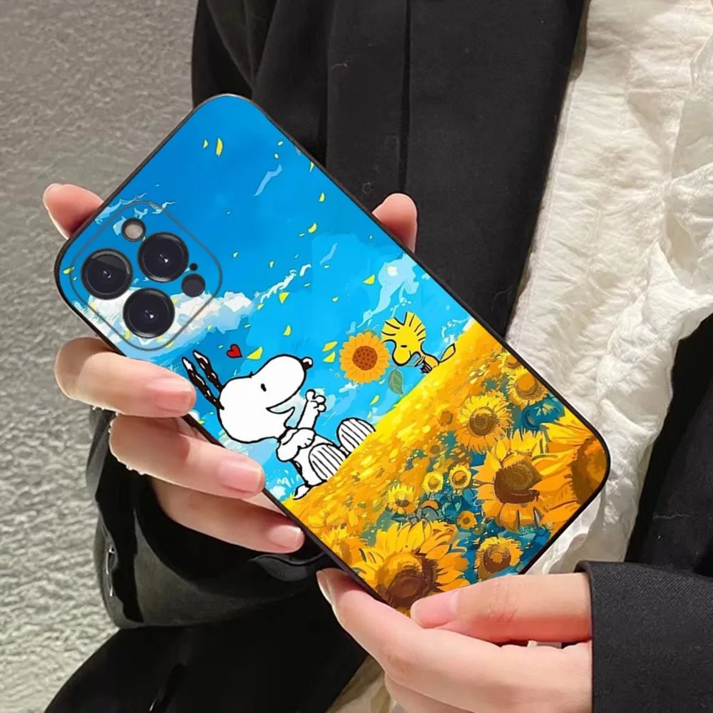 Классический чехол для телефона Comic S-Snoopy для iPhone 16, 15, 8, 7, 6, 6S Plus X SE XR XS 14 11 12 13 Mini Pro Max Mobile Case