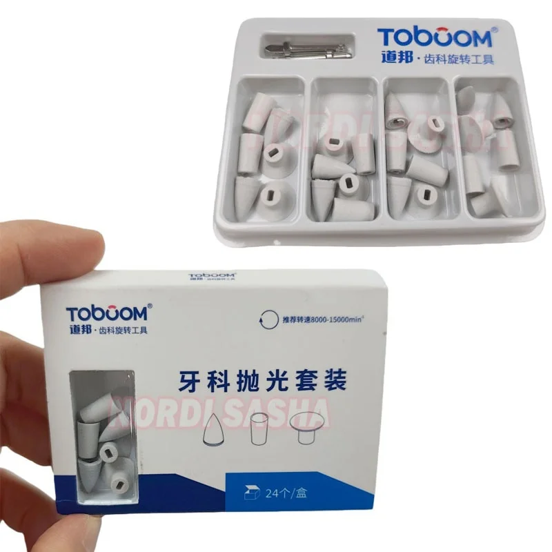 

24Pcs/ Set TOBOOM Dental Polisher Composite Polishing Finisher Cups Points Discs One-step Finishing System 2Pcs RA Shank