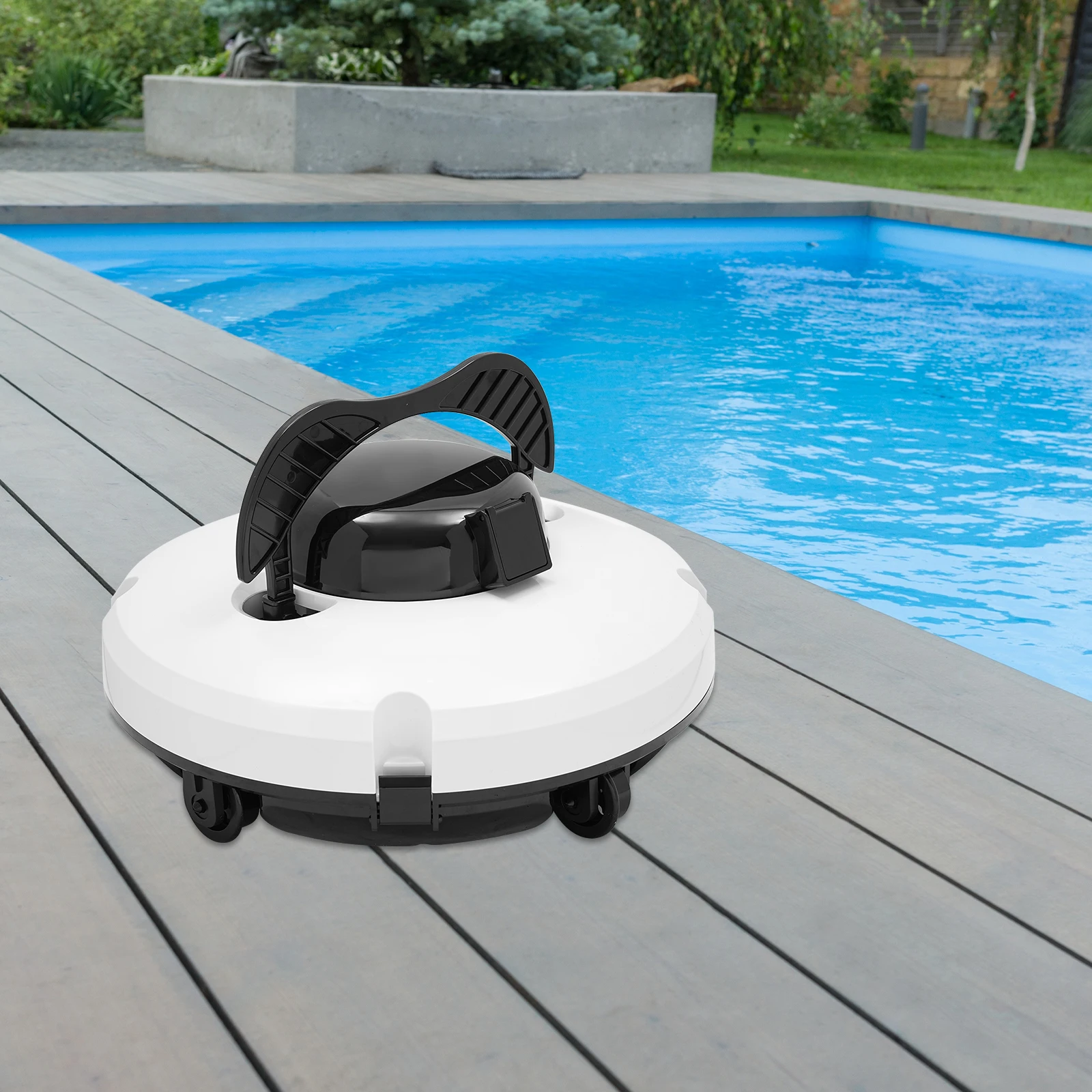 Robotic Pool Cleaner, Cordless Pool Vacuum Cleaner for Above Ground Pools for Swimming Pool Cleaning, Applicable Area 1076.4ft²