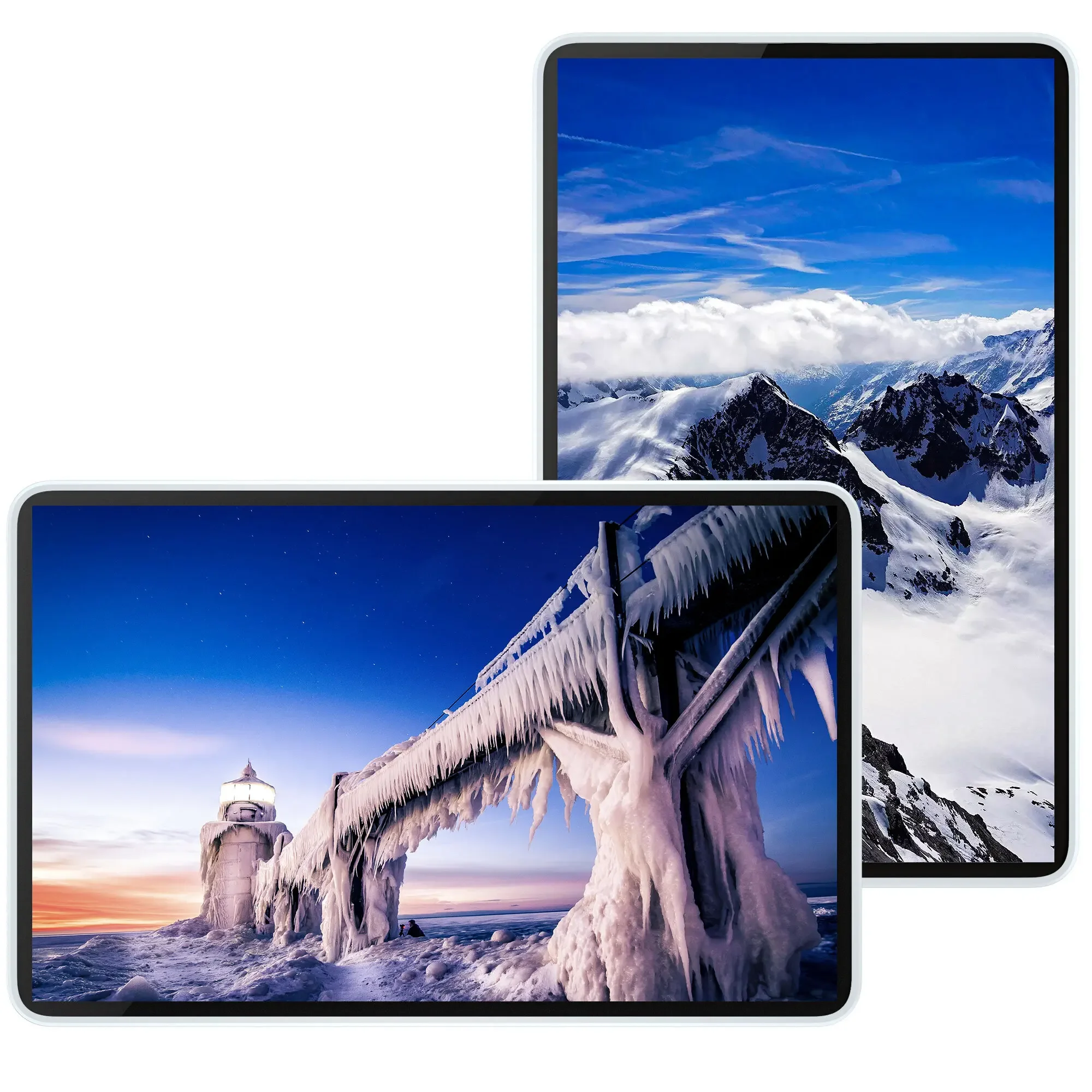 مشغل إعلانات Lcd داخلي مثبت على الحائط بشاشة 4k مقاس 55 بوصة للبرامج المرتفقة #1