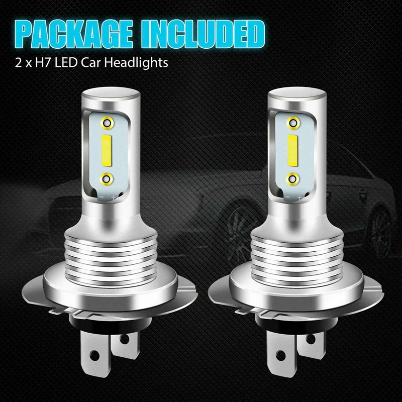 8X H7 LED Headlight 6000K Super White 110W 8000LM Headlight Kit Fog Light Bulbs Kit High Low Beam