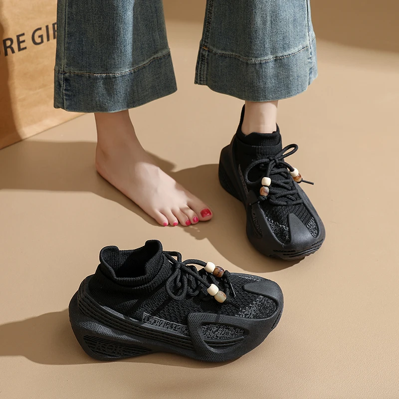 

Women's 6CM Platform Sneakers for Women Comfortable Walking Shoes Non Slip Rubber Sole Casual Fashion Breathable Footwear