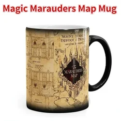 Color Changing Mug Creative Magic Mug Marauders Map Mischief Heat Discoloration Tea Coffee Mugs Hot Drink Cup Drinkware Gift