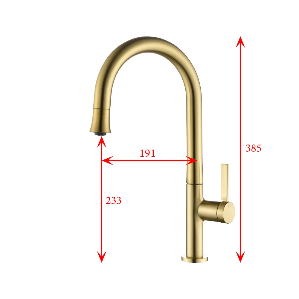 الراقية جميع الحنفيات المطبخ النحاسية سطح الخيالة صنبور الماء الساخن البارد المطبخ صنبور حوض خلاط أسود الحديثة قطب بالوعة المطبخ صنبور صنبور الذواقة الذهبي المصقول الفاخر للمطبخ الحنفية بالوعة المطبخ #6