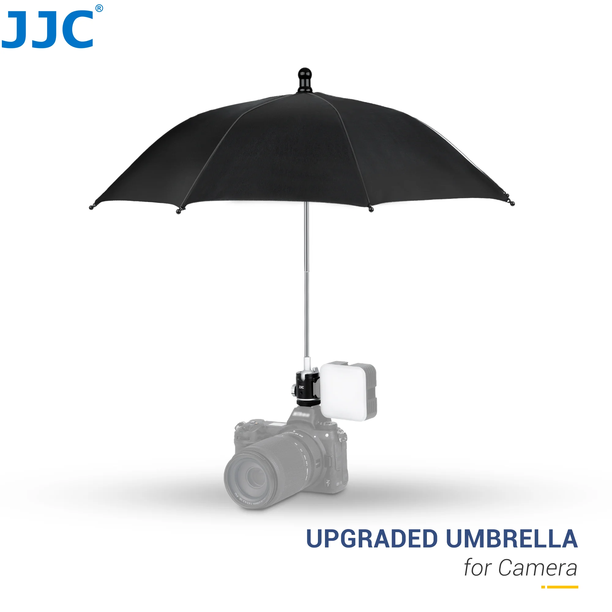 JJC Camera Hot Shoe Umbrella Rain Cover Protector Sunshade for Canon R6 Mark II EOS R10 R8 R7 R6 R5 R3 Sony a7R V a7 IV Nikon Z8