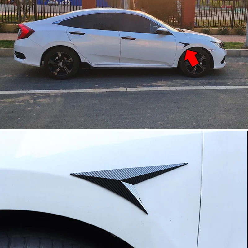 

Universal Car Side Fender Decorations Cover For Audi A4 B8 Clio 4 Mazda CX5 Honda Civic Pasasat B6 Nissan Qashqai J11 accessorie