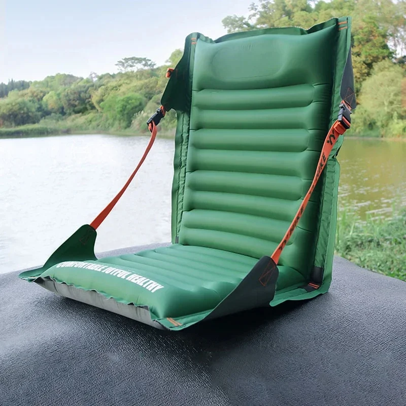 Inflatable Seatings Outdoor Camping Tent Inflatable Cushion Portable Deck Chair Camping Fishing Backrest Chair Outdoor Furniture