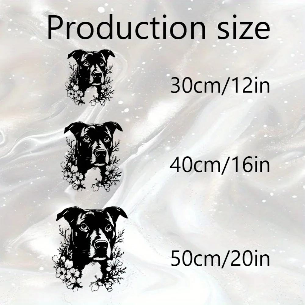 CIFBUY Pit Bull Terrier Metal Wall Art Iron Mural Rustic Dog Statue Decor Kennel Pet Room Outdoor Space Ideal Gift for Dog Lover