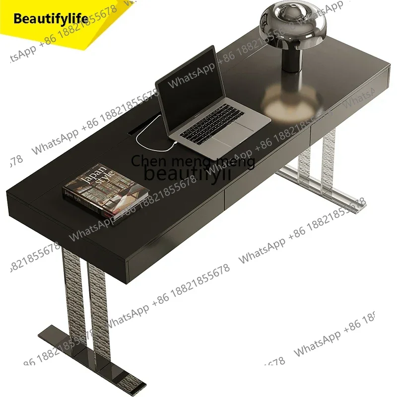 2003 Computer desk Italian minimalist desk household rectangular retro bedroom writing table