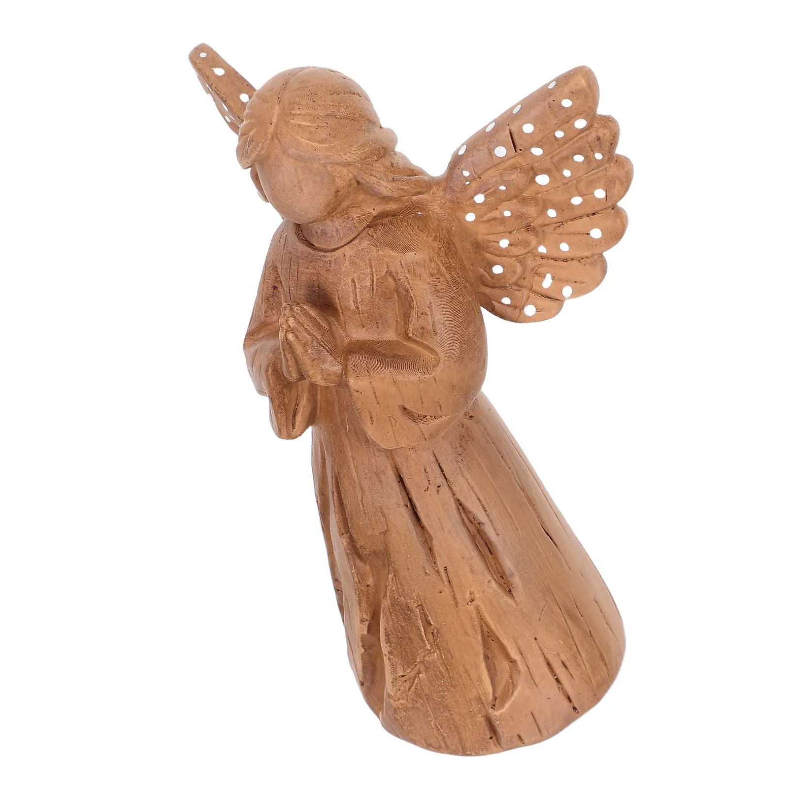 Praying Angel Resin Statue Sculpted Hand-Painted Religious Memorial Gift Inspirational Christian Faith Corner Tabletop Decor