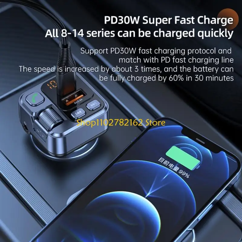 

547B Handfree Call Car Charging,Wireless Bluetooth-compatible FM Transmitter Radio Receiver,Mp3 Adapter USB Charging