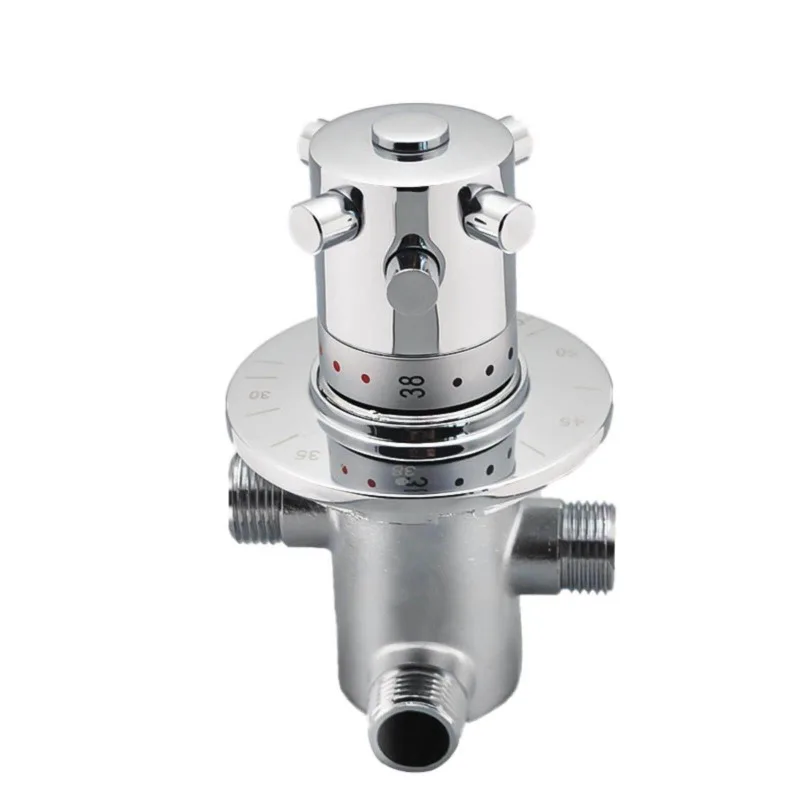 Thermostatic Mixing Valve Wall Mounted Shower Tap Automatic Temperature Control Fitting For Bathtub Shower Panel Bathroom