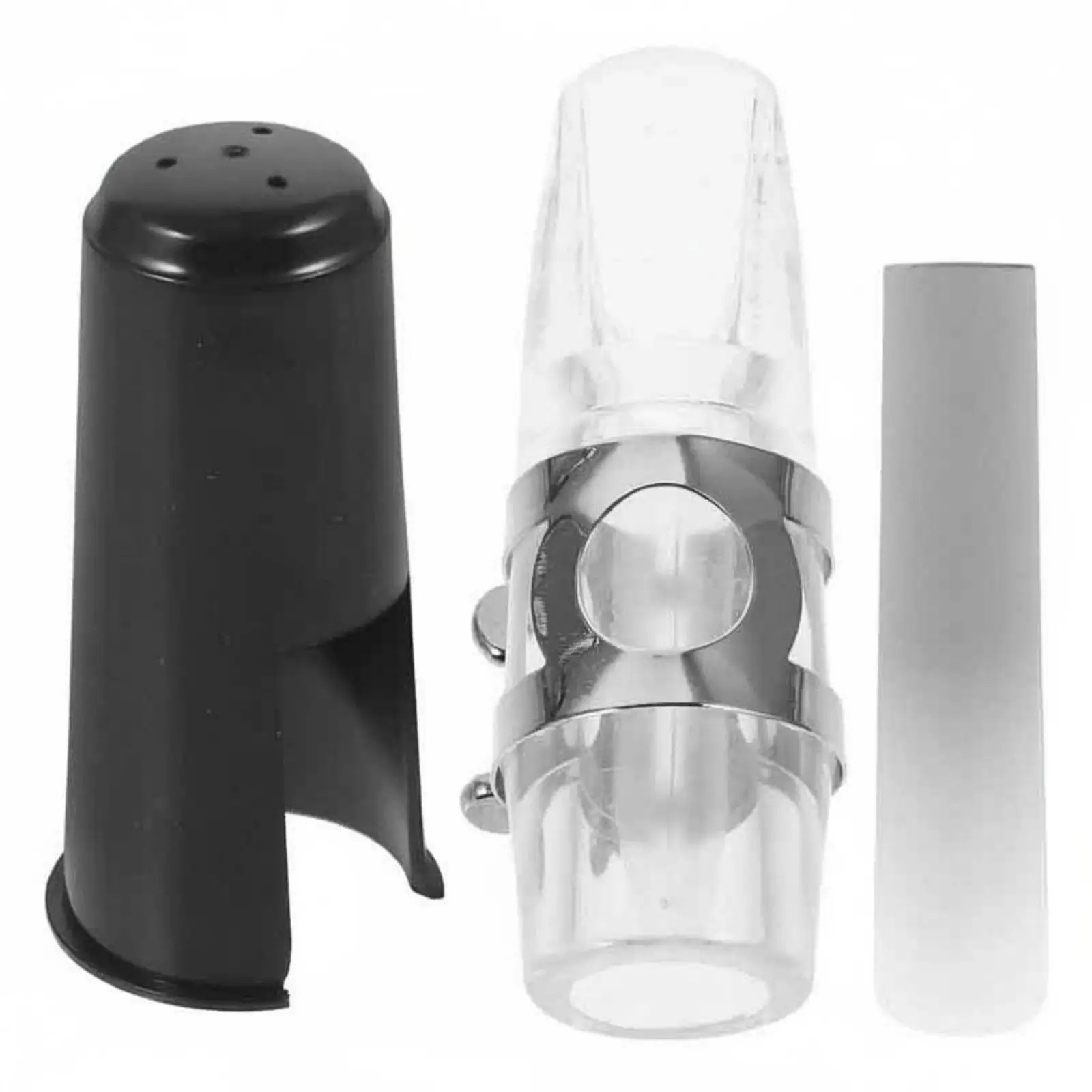 Alto Saxophone Transparent Mouthpiece Kit Professional Jazz Accessory Replacement Sax Horn for School Band Musicians