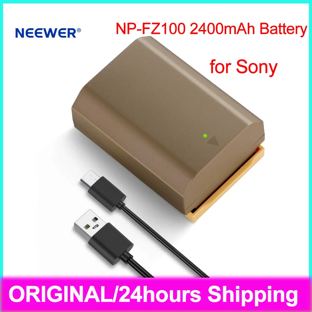 NEEWER NP-FZ100 2400mAh Replacement Battery for Sony Large Capacity Camera Battery For Sony FX3 FX30 ZV-E1 A1 A6600 A6700 A7III