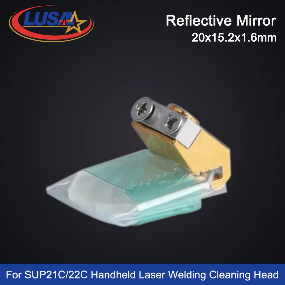 LUSAI Laser Reflective Mirror 20x15.2x1.6mm with Holder For SUP21C/22C Handheld Fiber Laser Welding Cleaning Head