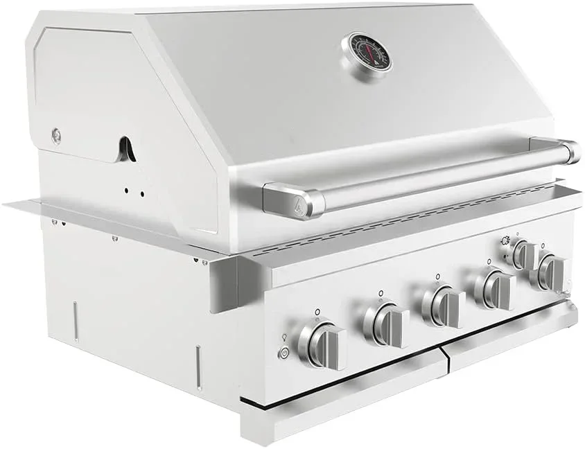 5-Burner With Rear Burner Propane Grill Convertible To Natural Gas 30 Inches Built In 3050R Island Grill Head Stainless Steel