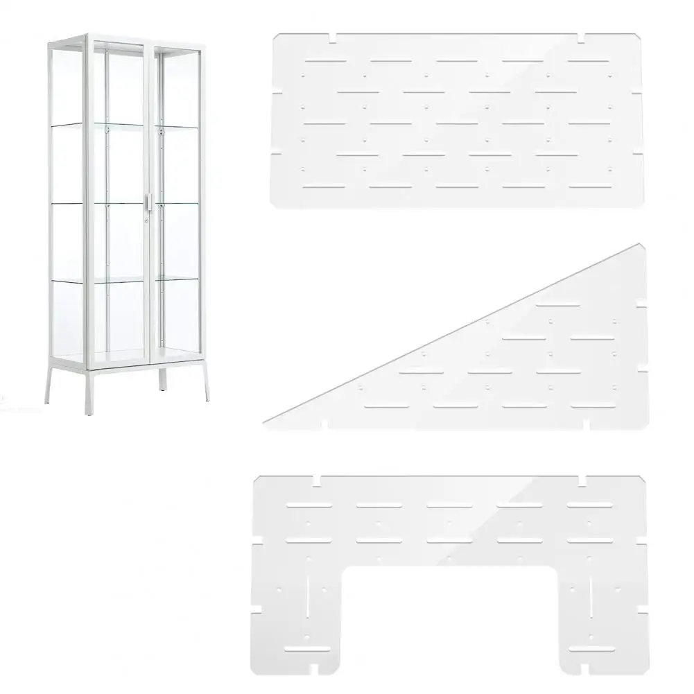 Acrylic Shelves 3 Pcs Acrylic Corner Shelves Set for Milsbo Tall Greenhouse Cabinet 8mm Thick Plant Display Shelves Durable
