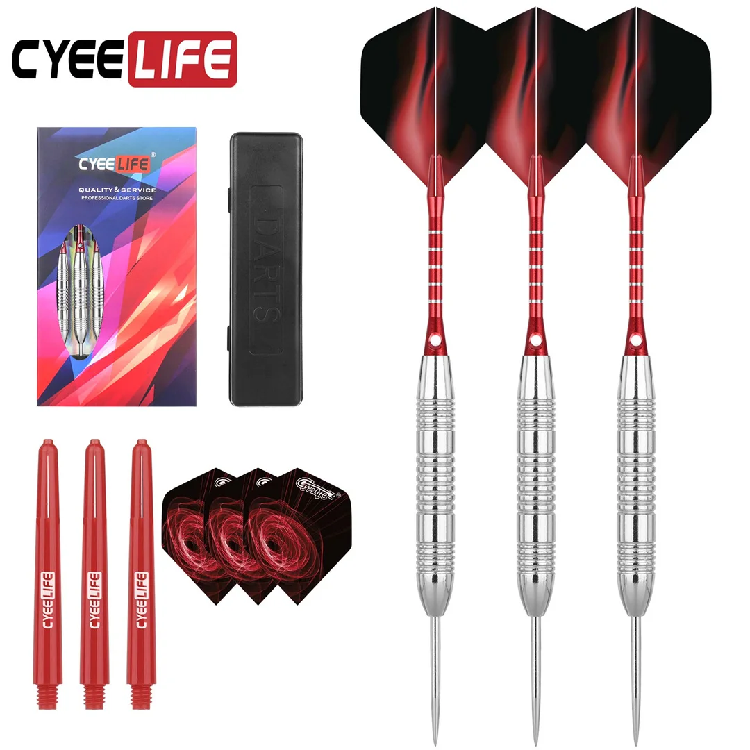 CyeeLife-Hard Dart Steel Needle, Training Bar Entertainment, Integrated Fall Resistant, Professional Flying Target Set, 3Pcs, 23