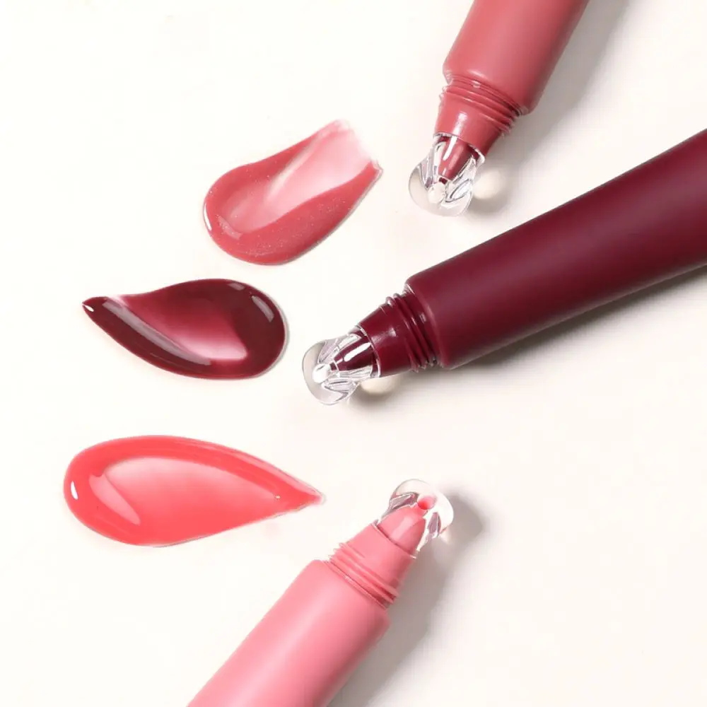 Water Light Lip Gloss Peptide Moisturizing Lip Plumper Tint Hydrating Liquid Lipstick Shiny Finish Natural Makeup