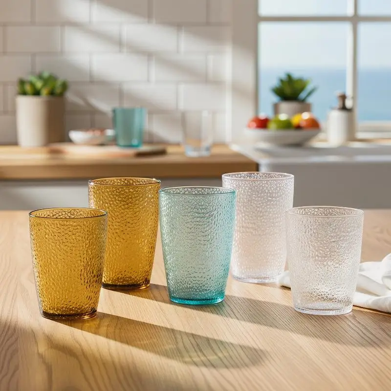 Acrylic Stackable Glasses 210ml 300ml 360ml Transparent for Events and Parties