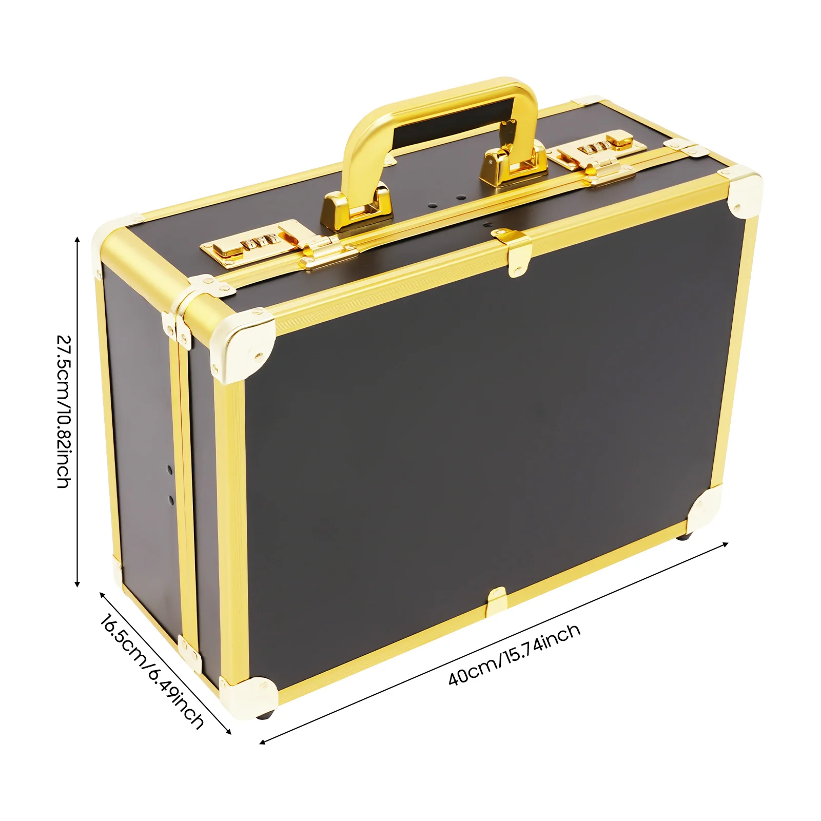 Friseur-Werkzeugkoffer Gold Haarstylist-Passwort-Schloss Tragbare Aufbewahrungsbox Tragbarer Koffer für Salon – Detail 1