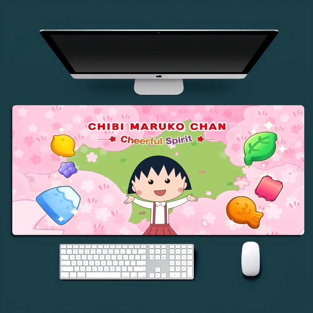 Anime Chibi Maruko Chan Cute Mousepad Office Small Large PC Computer Keyboard Mouse Game Rubber Anti-Slip Mice Mat Big