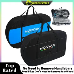 NOOYAH Bicycle Transport Bag Bike Travel Bag MTB Road Bike Protective Case 3 Layer Fabric Thickening Cycling 2 in 1 Foldable Bag