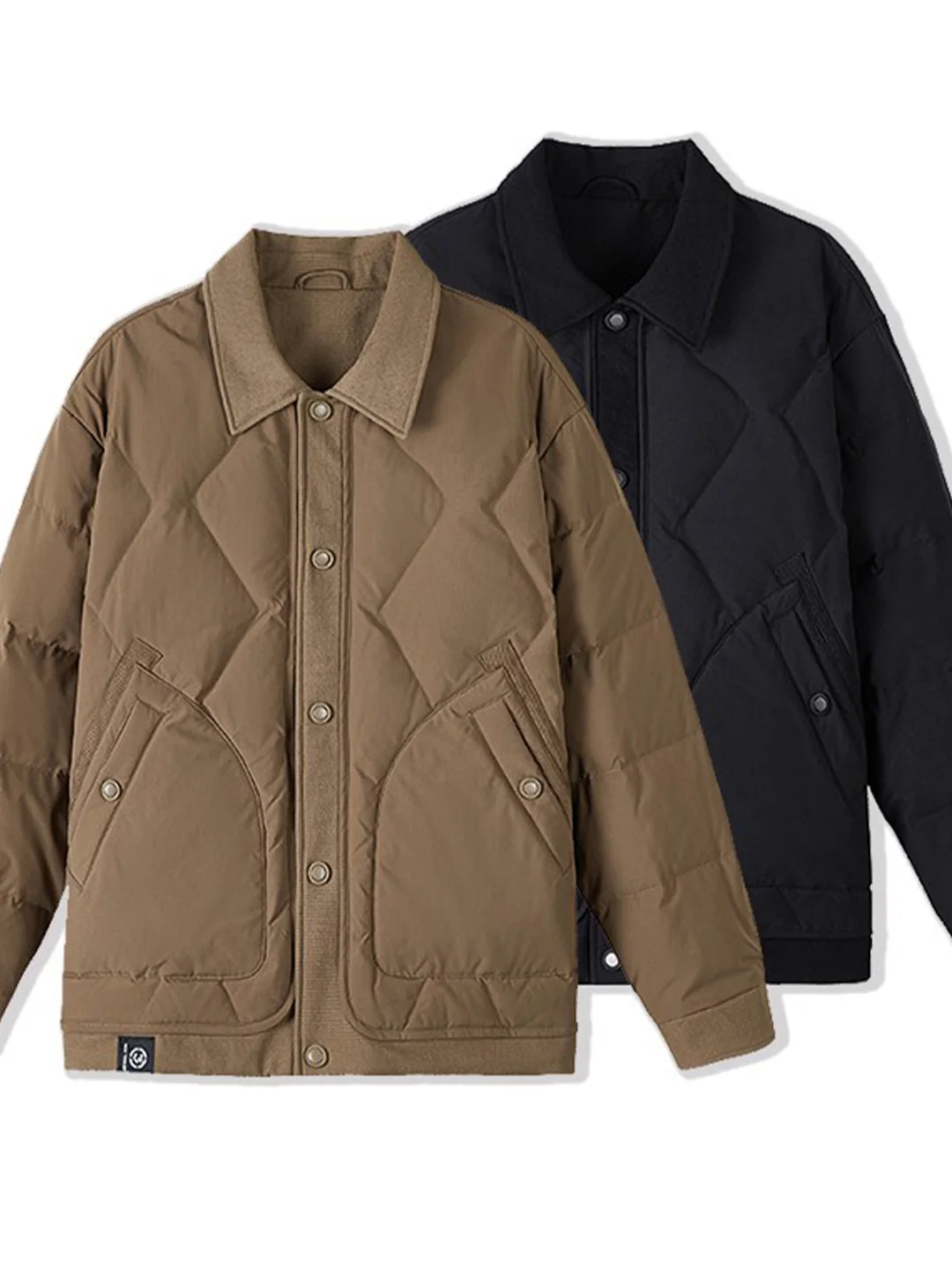 

Легкая теплая мужская пуховая куртка в американском уличном стиле с воротником-стойкой, модная зимняя верхняя одежда для защиты от холода